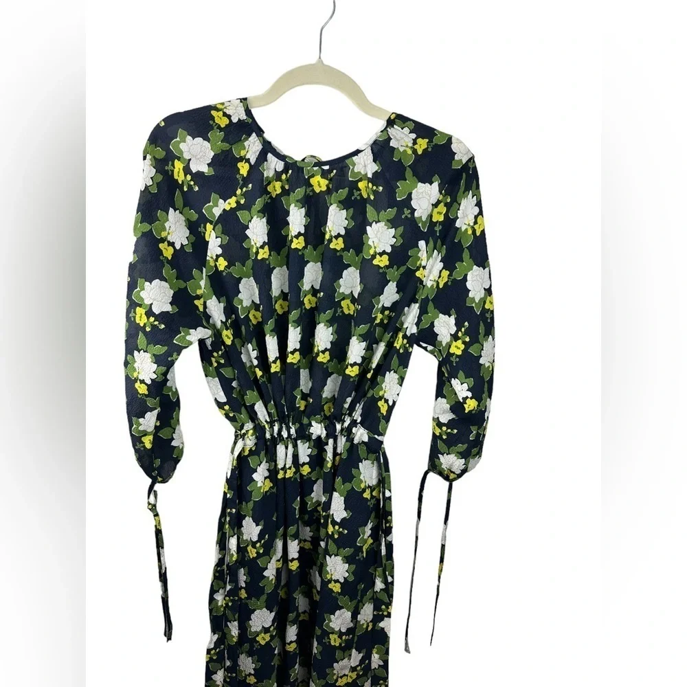 Anthropologie Whit Sadie Long Floral Maxi Dress 100% SIlk sz Small‎ NEW $568 - Picture 4 of 9